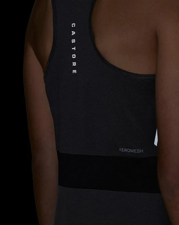 Women Castore Tops WoApex Lightweight Panelled Tank Top 8211 Gunmetal