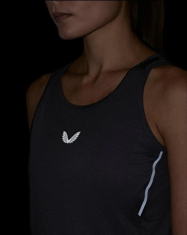 Women Castore Tops WoApex Lightweight Panelled Tank Top 8211 Gunmetal