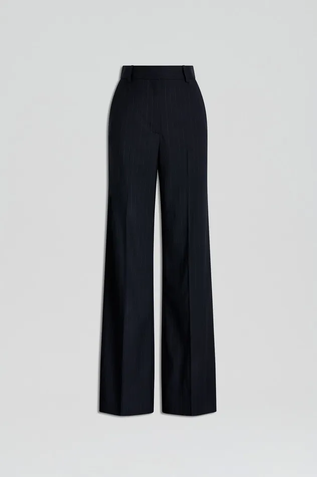 Women CHALK STRIPE TAILORED TROUSER NAVY Trousers Scanlan Theodore Women CHALK STRIPE TAILORED TROUSER NAVY Trousers Scanlan Theodore