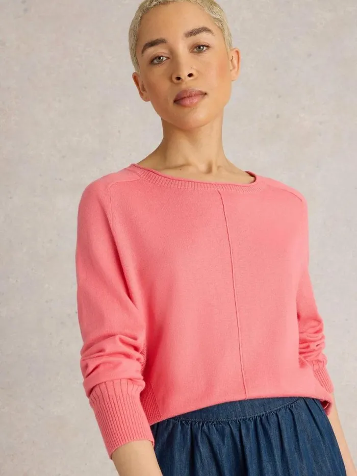 Women CITY JUMPER Mid Coral White Stuff Knitwear Women CITY JUMPER Mid Coral White Stuff Knitwear