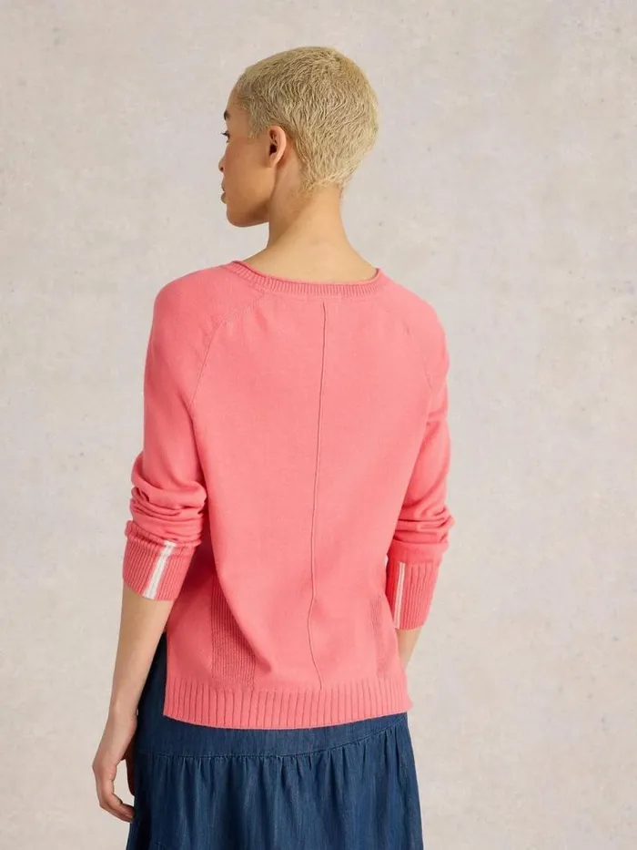 Women CITY JUMPER Mid Coral White Stuff Knitwear Women CITY JUMPER Mid Coral White Stuff Knitwear