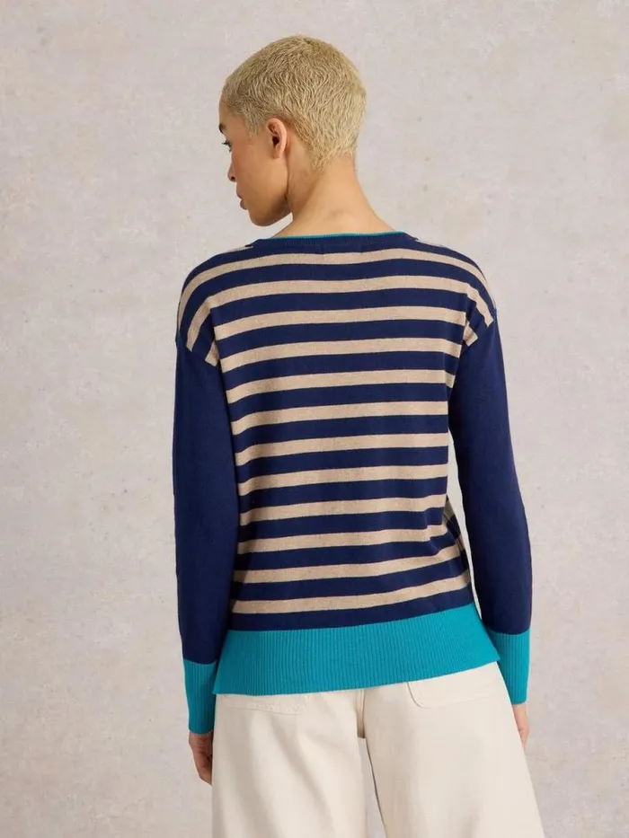 Women CITY MULTI STAR JUMPER Navy Multi White Stuff Knitwear Women CITY MULTI STAR JUMPER Navy Multi White Stuff Knitwear