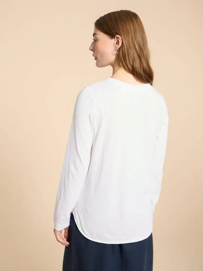 Women CLARA LS TEE Brilliant White White Stuff Tops and Tees Women CLARA LS TEE Brilliant White White Stuff Tops and Tees