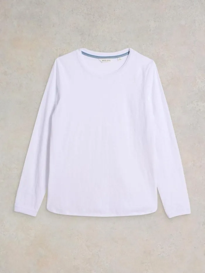 Women CLARA LS TEE Brilliant White White Stuff Tops and Tees Women CLARA LS TEE Brilliant White White Stuff Tops and Tees
