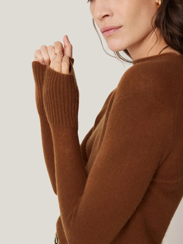 Women Cloud Cashmere Eldon Jumper Toffee Jigsaw Knitwear and Cashmere