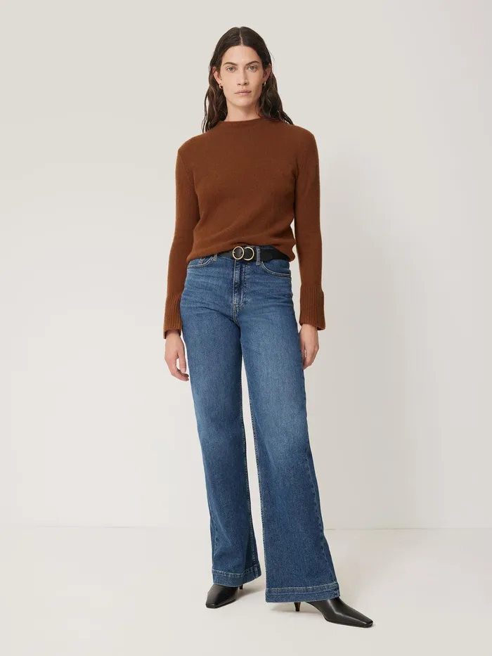 Women Cloud Cashmere Eldon Jumper Toffee Jigsaw Knitwear and Cashmere