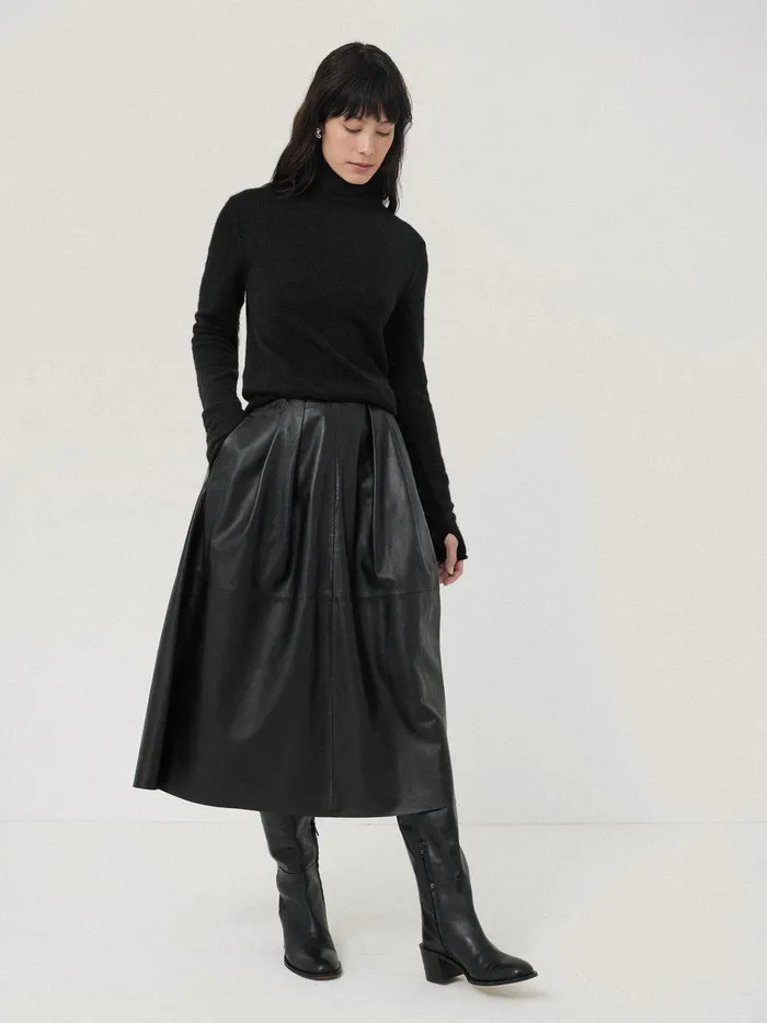 Women Cloud Cashmere Polo Jumper Black Jigsaw Knitwear and Cashmere