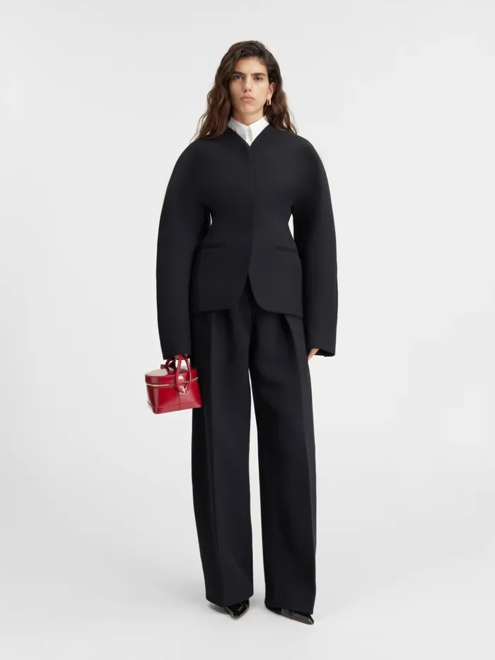 Women Coats and Jackets JACQUEMUS The Ovalo Jacket Black