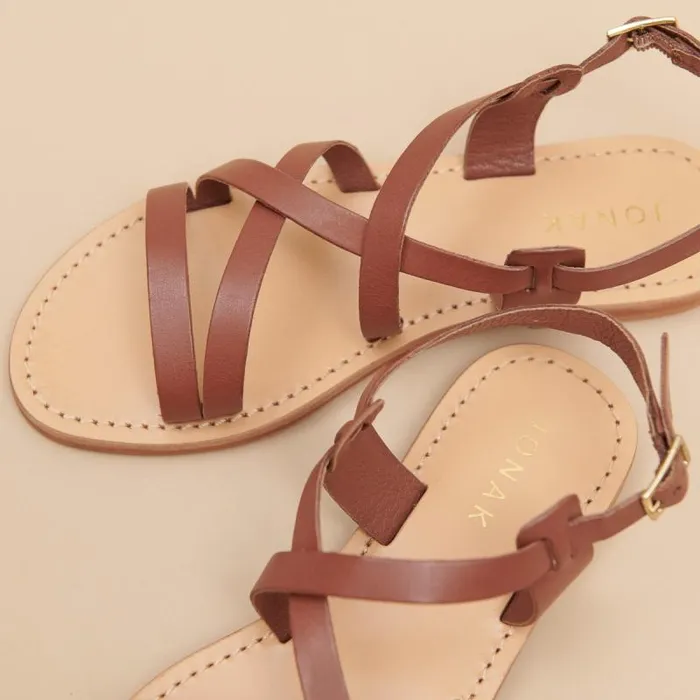 Women Cognaccoloured Sandals Cognac JONAK Beach Sandals