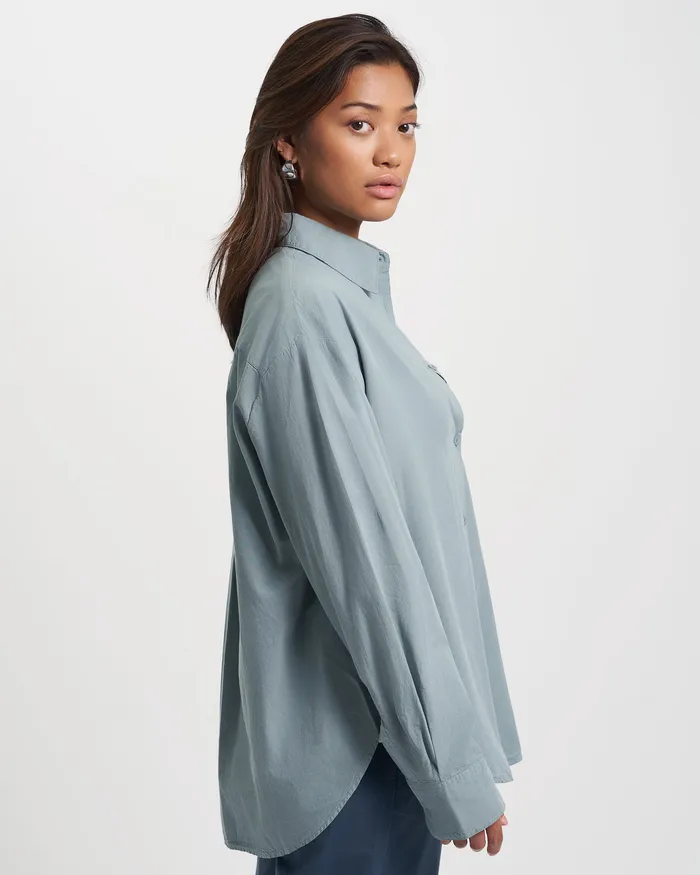 Women Colorfulstandard Organic Oversized Shirt 8211 Lava Grey Shirts