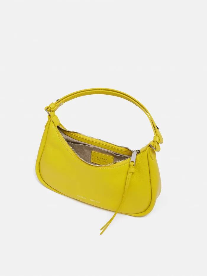 Women Crescent Bag Small Yellow Jigsaw Bags
