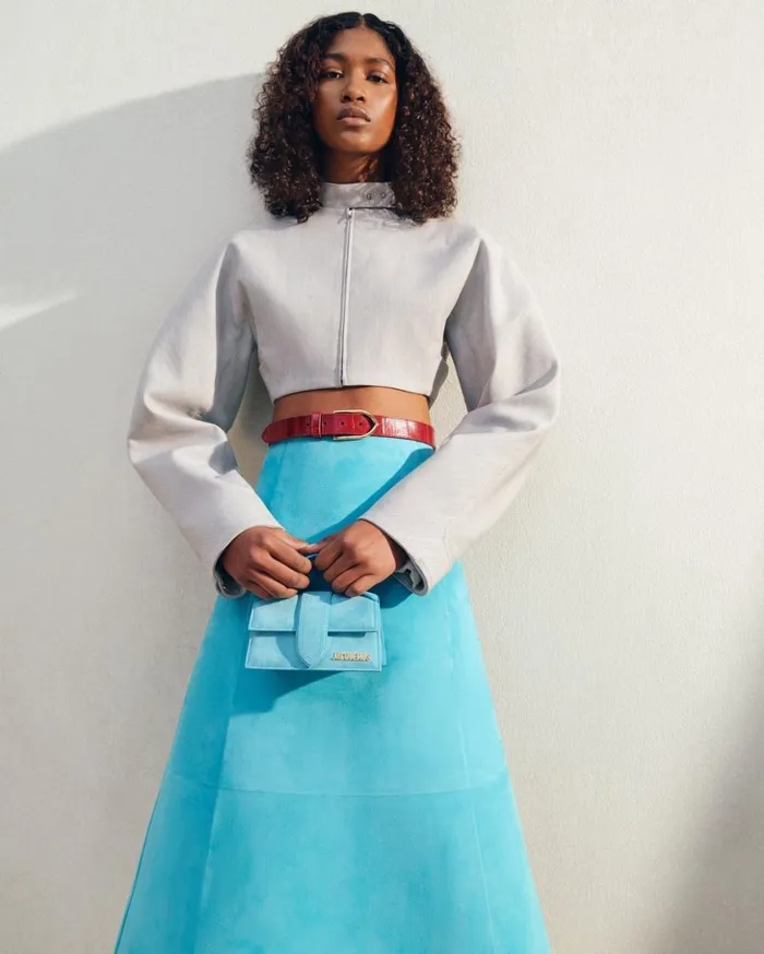 Women Crossbody and Handbags JACQUEMUS The Bambino Light Turquoise Women Crossbody and Handbags JACQUEMUS The Bambino Light Turquoise