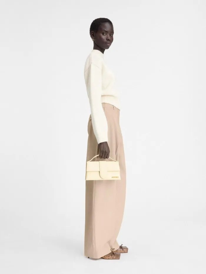 Women Crossbody and Handbags JACQUEMUS The Large Bambino Ivory Women Crossbody and Handbags JACQUEMUS The Large Bambino Ivory