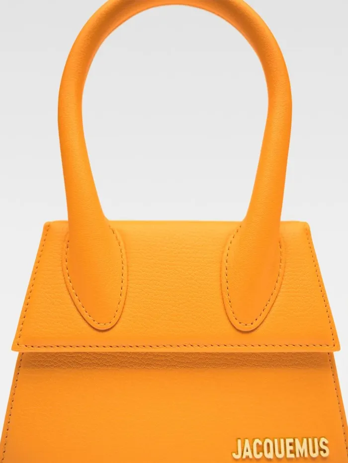 Women Crossbody and Handbags JACQUEMUS The Medium Chiquito Dark Orange Women Crossbody and Handbags JACQUEMUS The Medium Chiquito Dark Orange