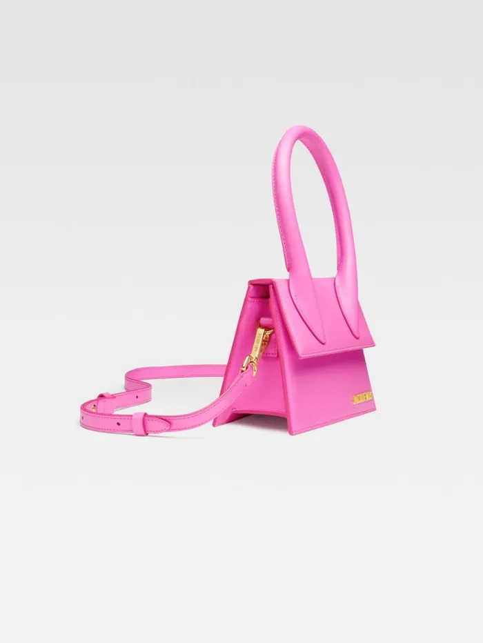 Women Crossbody and Handbags JACQUEMUS The Medium Chiquito Pink Women Crossbody and Handbags JACQUEMUS The Medium Chiquito Pink