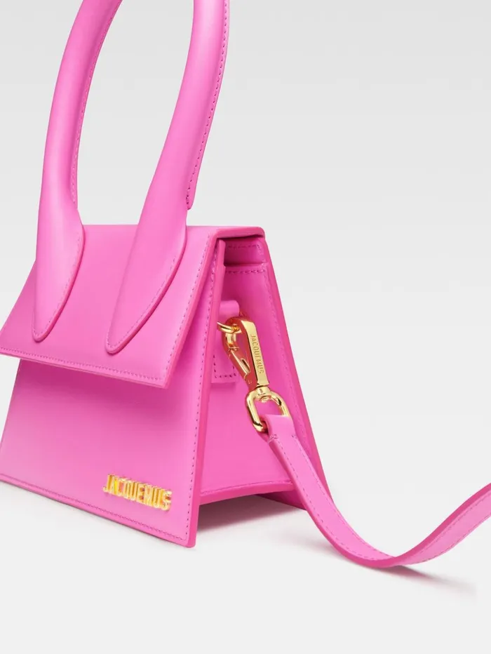 Women Crossbody and Handbags JACQUEMUS The Medium Chiquito Pink Women Crossbody and Handbags JACQUEMUS The Medium Chiquito Pink