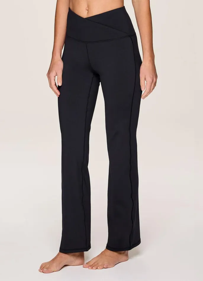 Women Crossover Ultra Hold Flare Legging Black RBX Active Leggings