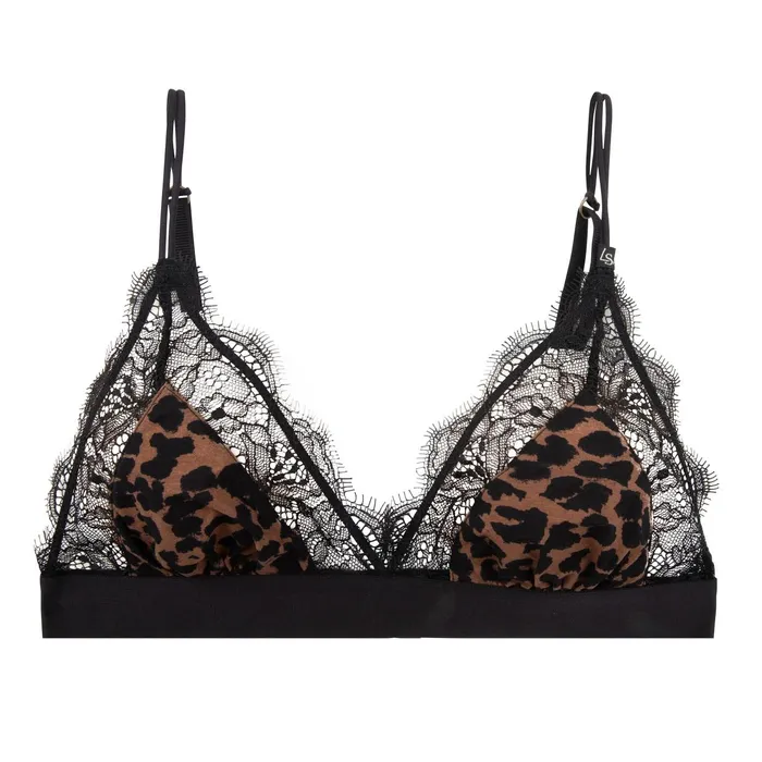 Women Cup A To D Love Stories Love Lace Bralette Leopard