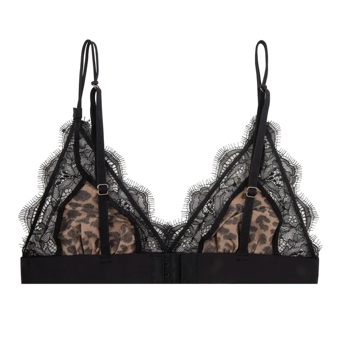 Women Cup A To D Love Stories Love Lace Bralette Leopard