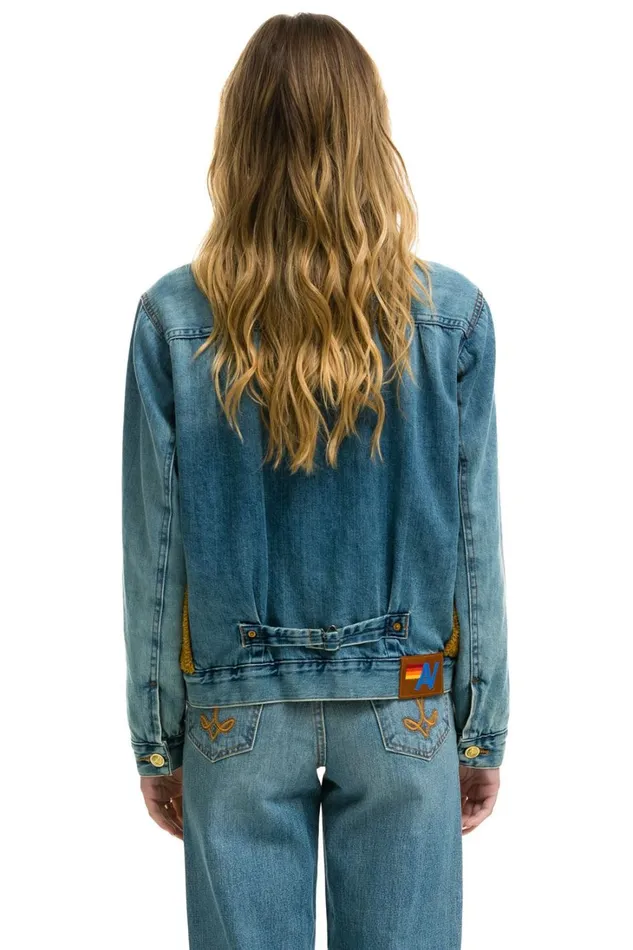 Women Denim Aviator Nation ASPEN SHERPA UNISEX DENIM JACKET 8211 MEDIUM VINTAGE Women Denim Aviator Nation ASPEN SHERPA UNISEX DENIM JACKET 8211 MEDIUM VINTAGE