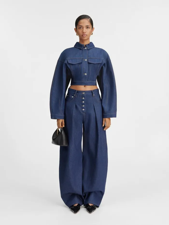 Women Denim JACQUEMUS The Ovalo DeNmes Denim Pants Navybrown