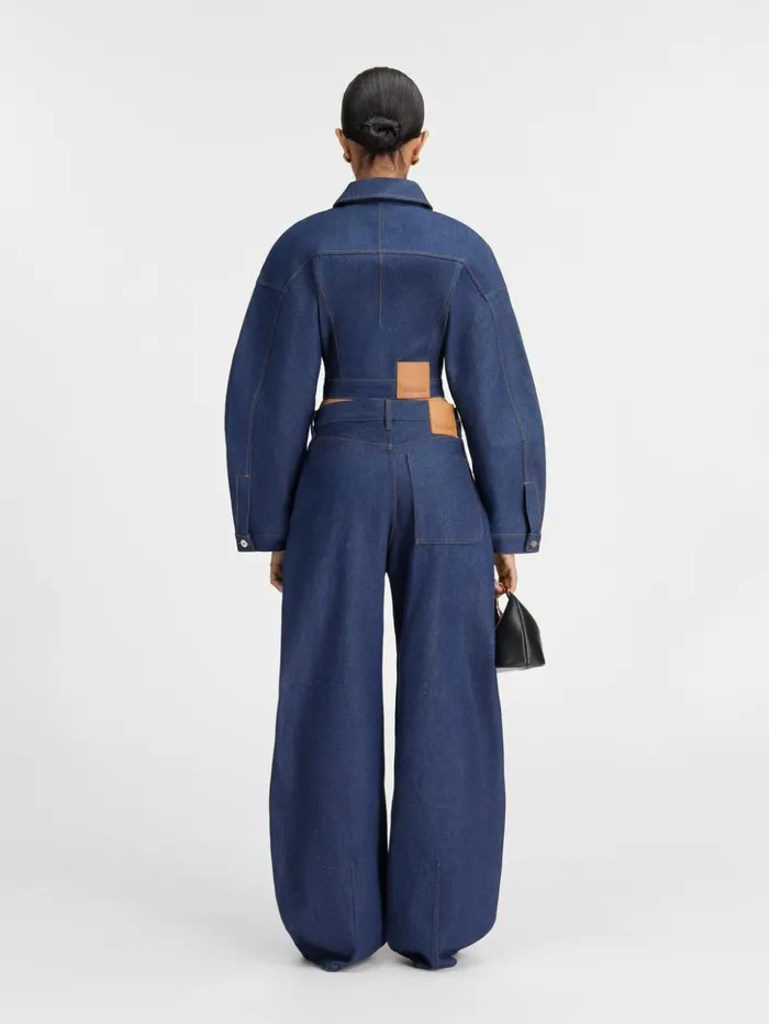 Women Denim JACQUEMUS The Ovalo DeNmes Denim Pants Navybrown Women Denim JACQUEMUS The Ovalo DeNmes Denim Pants Navybrown