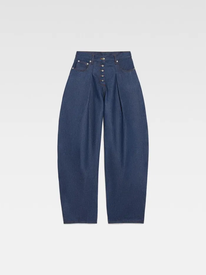 Women Denim JACQUEMUS The Ovalo DeNmes Denim Pants Navybrown Women Denim JACQUEMUS The Ovalo DeNmes Denim Pants Navybrown