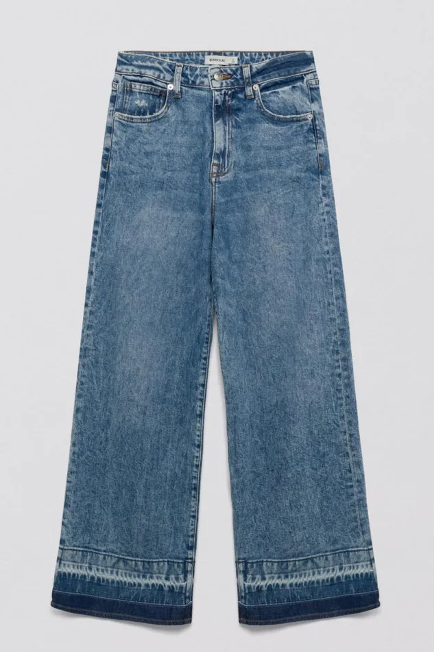 Women Denim Jonathan Simkhai Jude Denim MidRise Wide Leg Jeans