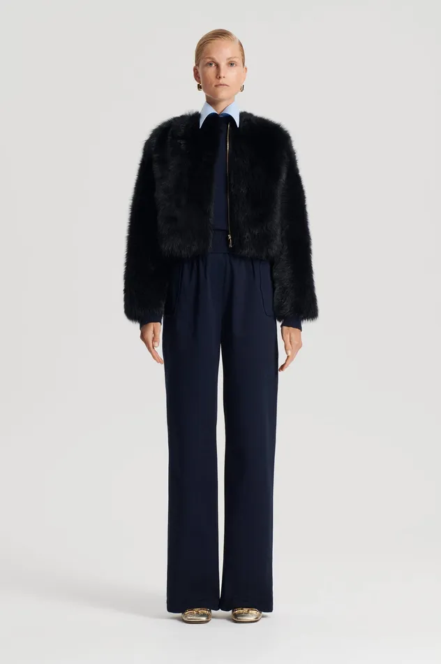 Women Denim Scanlan Theodore TOSCANA COCOON JACKET BLACK