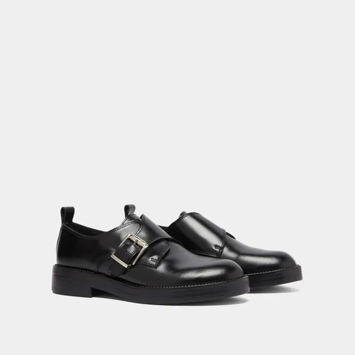 Women Derbies With Adjustable Buckles Black JONAK Derbies Oxfords