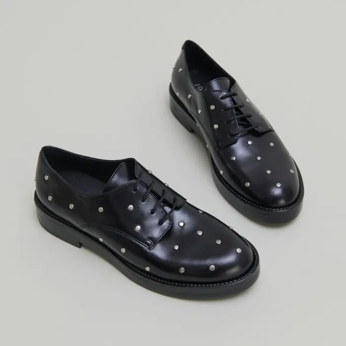 Women Derbies With Silver Details Black JONAK Derbies Oxfords Women Derbies With Silver Details Black JONAK Derbies Oxfords