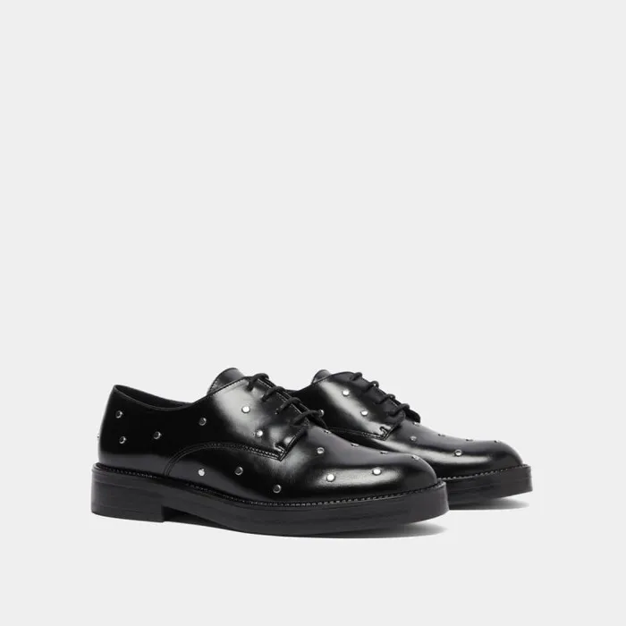 Women Derbies With Silver Details Black JONAK Derbies Oxfords Women Derbies With Silver Details Black JONAK Derbies Oxfords