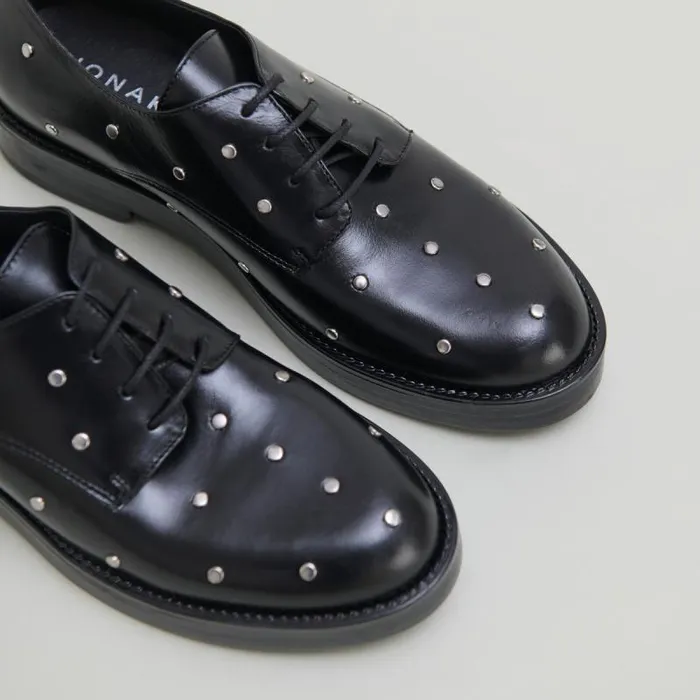 Women Derbies With Silver Details Black JONAK Derbies Oxfords Women Derbies With Silver Details Black JONAK Derbies Oxfords