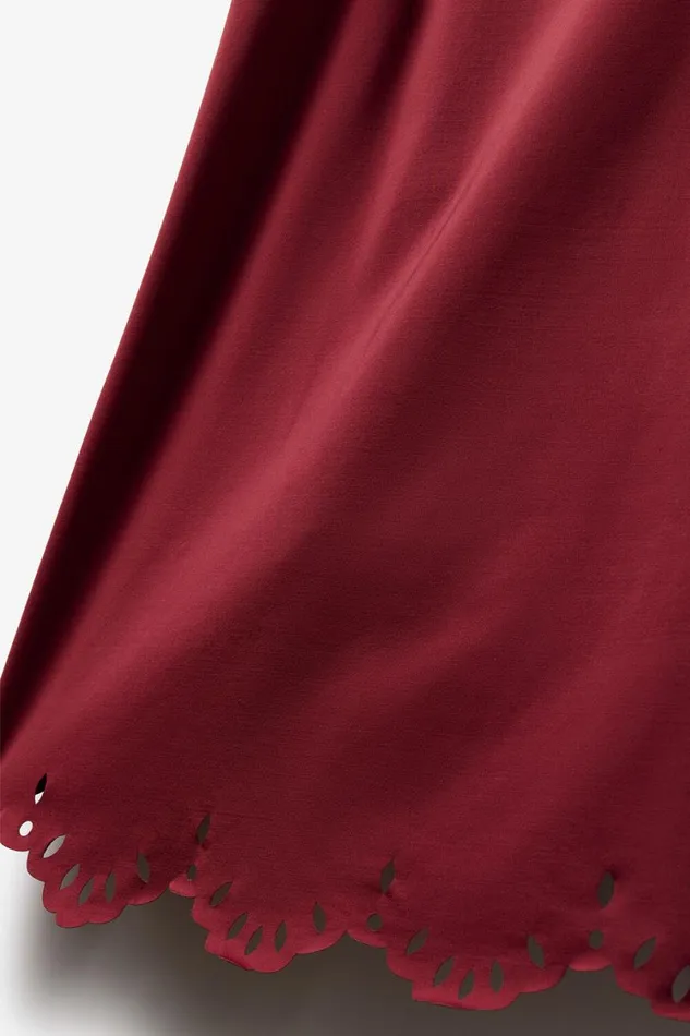 Women Dresses and Skirts Fila Lasercut Dress 600 Cabernet Women Dresses and Skirts Fila Lasercut Dress 600 Cabernet