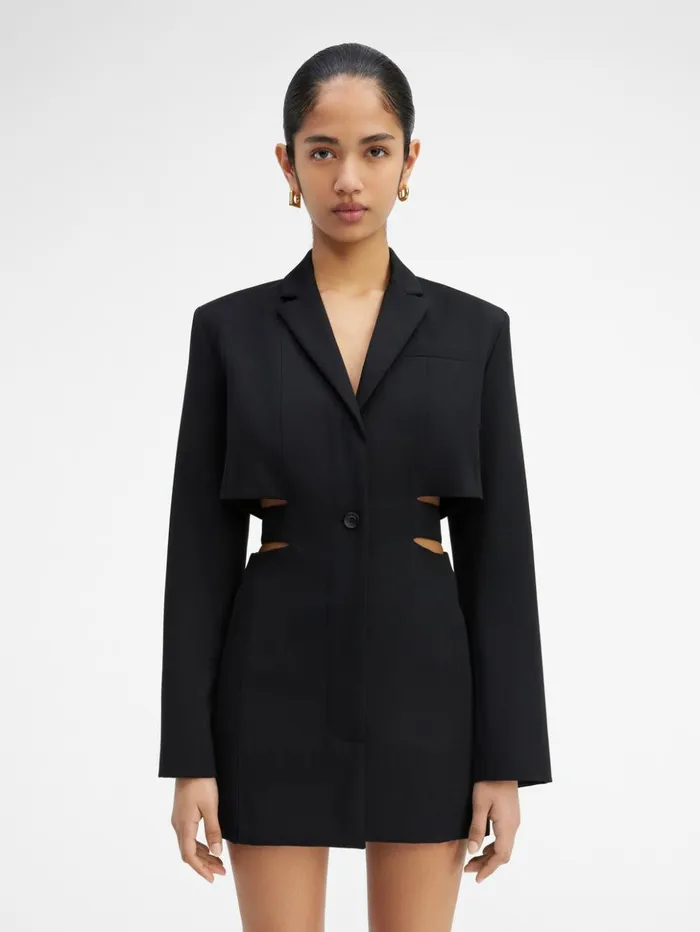 Women Dresses and Skirts JACQUEMUS The Bari Dress Black Women Dresses and Skirts JACQUEMUS The Bari Dress Black
