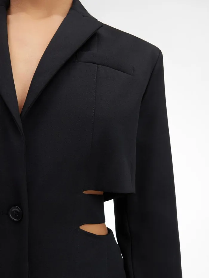 Women Dresses and Skirts JACQUEMUS The Bari Dress Black Women Dresses and Skirts JACQUEMUS The Bari Dress Black