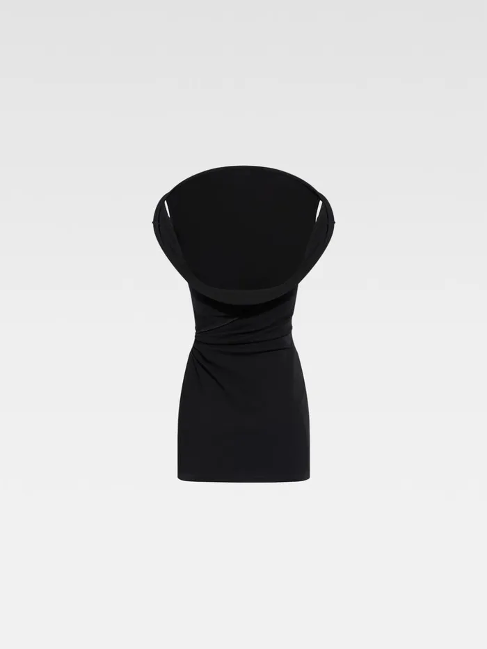 Women Dresses and Skirts JACQUEMUS The Bordo Mini Dress Black Women Dresses and Skirts JACQUEMUS The Bordo Mini Dress Black