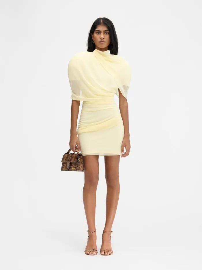 Women Dresses and Skirts JACQUEMUS The Castagna Dress Pale Yellow 2