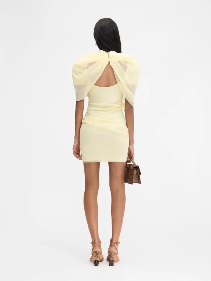 Women Dresses and Skirts JACQUEMUS The Castagna Dress Pale Yellow 2 Women Dresses and Skirts JACQUEMUS The Castagna Dress Pale Yellow 2