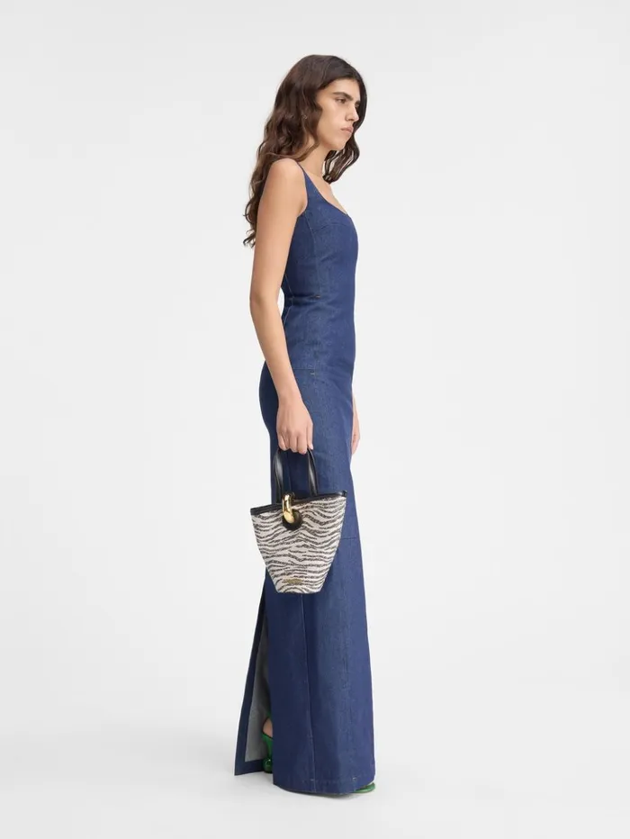 Women Dresses and Skirts JACQUEMUS The DeNmes Spoglio Denim Dress Navy Women Dresses and Skirts JACQUEMUS The DeNmes Spoglio Denim Dress Navy