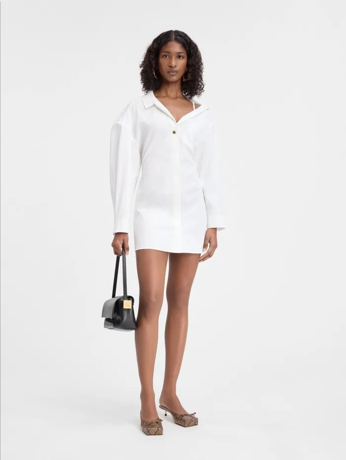 Women Dresses and Skirts JACQUEMUS The Mini Shirt Dress White
