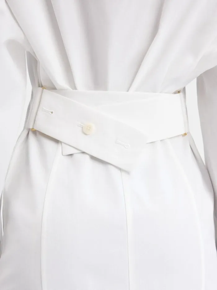 Women Dresses and Skirts JACQUEMUS The Mini Shirt Dress White