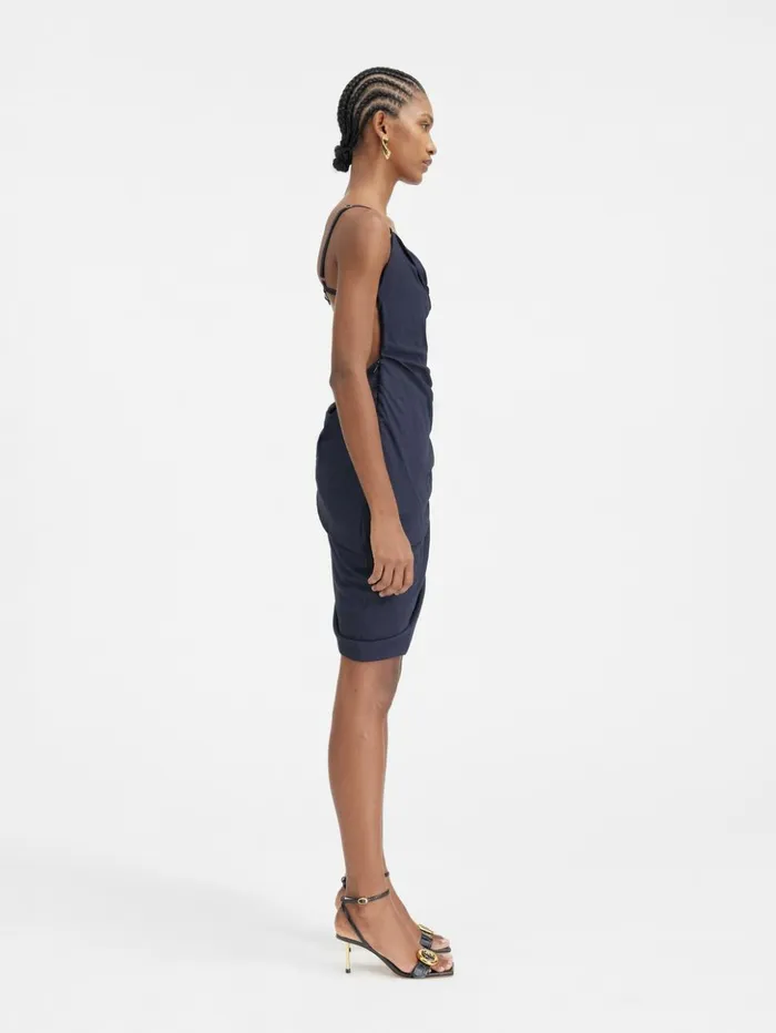 Women Dresses and Skirts JACQUEMUS The Saudade Dress Dark Navy Women Dresses and Skirts JACQUEMUS The Saudade Dress Dark Navy