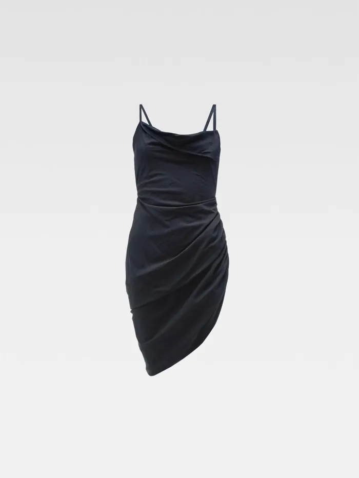 Women Dresses and Skirts JACQUEMUS The Saudade Dress Dark Navy Women Dresses and Skirts JACQUEMUS The Saudade Dress Dark Navy