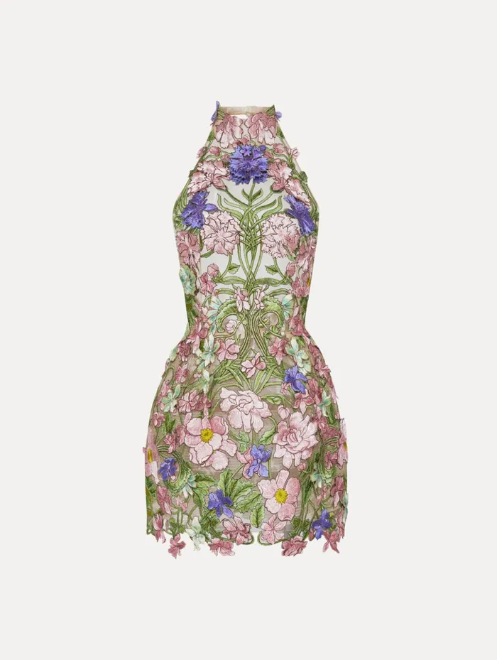 Women Dresses Oscar De La Renta Art Nouveau Threadwork Cocktail Dress Multi