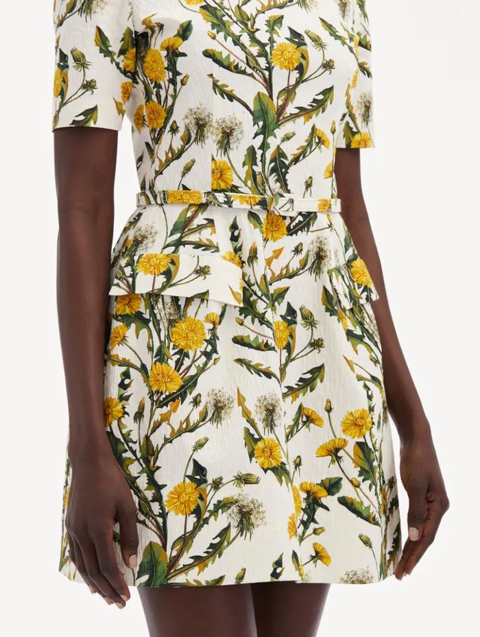 Women Dresses Oscar De La Renta Dandelion Cotton Cloqu Dress Yellow Ivory Women Dresses Oscar De La Renta Dandelion Cotton Cloqu Dress Yellow Ivory