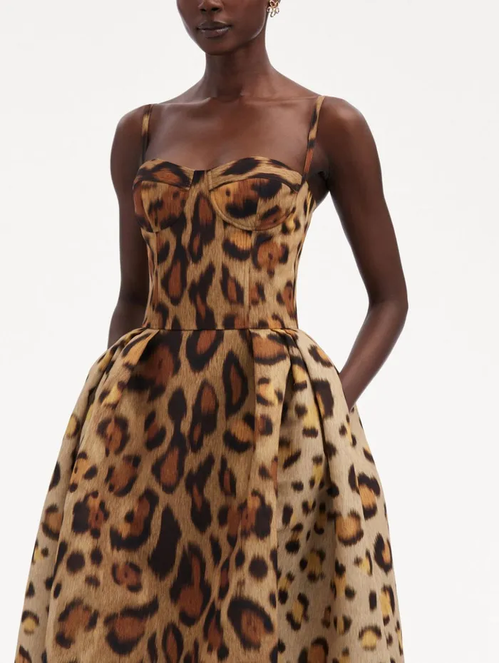 Women Dresses Oscar De La Renta Jaguar Faille Cocktail Dress Beige Multi Women Dresses Oscar De La Renta Jaguar Faille Cocktail Dress Beige Multi