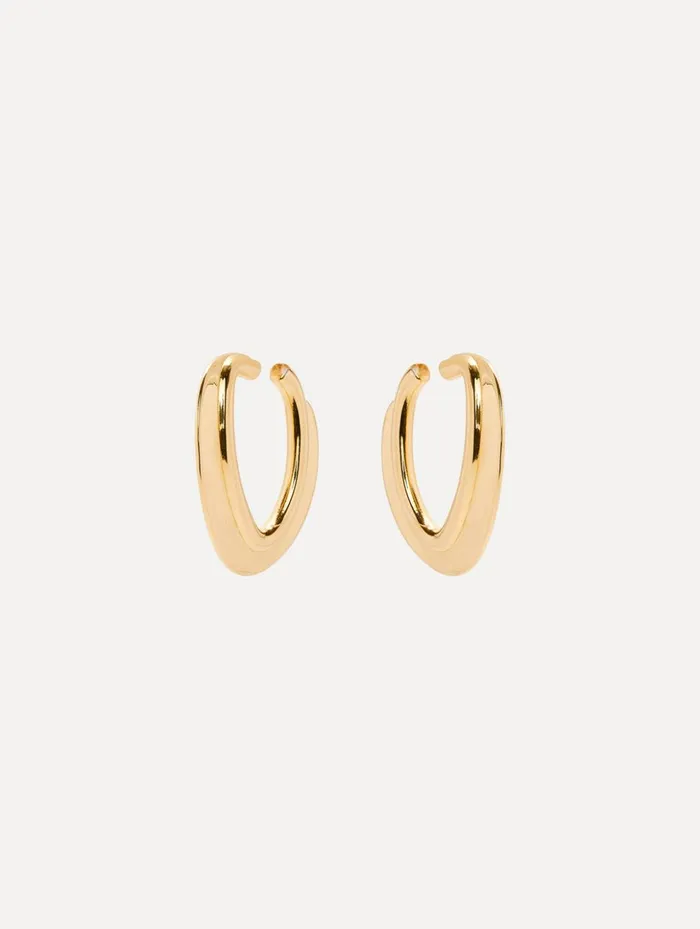 Women Earrings Oscar De La Renta O Disk Hoop Earrings Gold