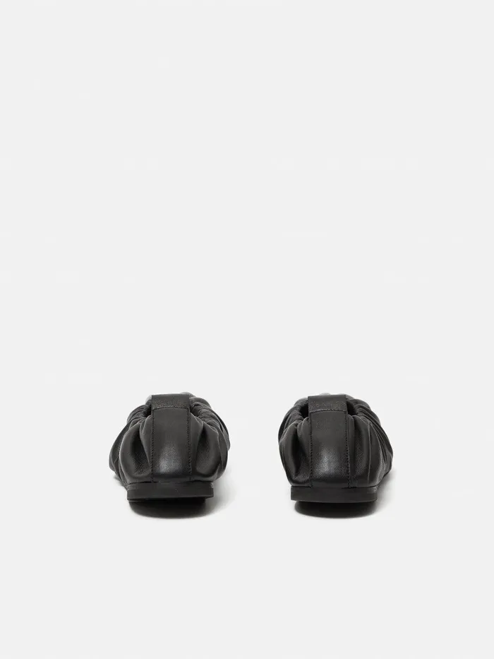 Women Elasticated Ballerina Black Jigsaw Flats