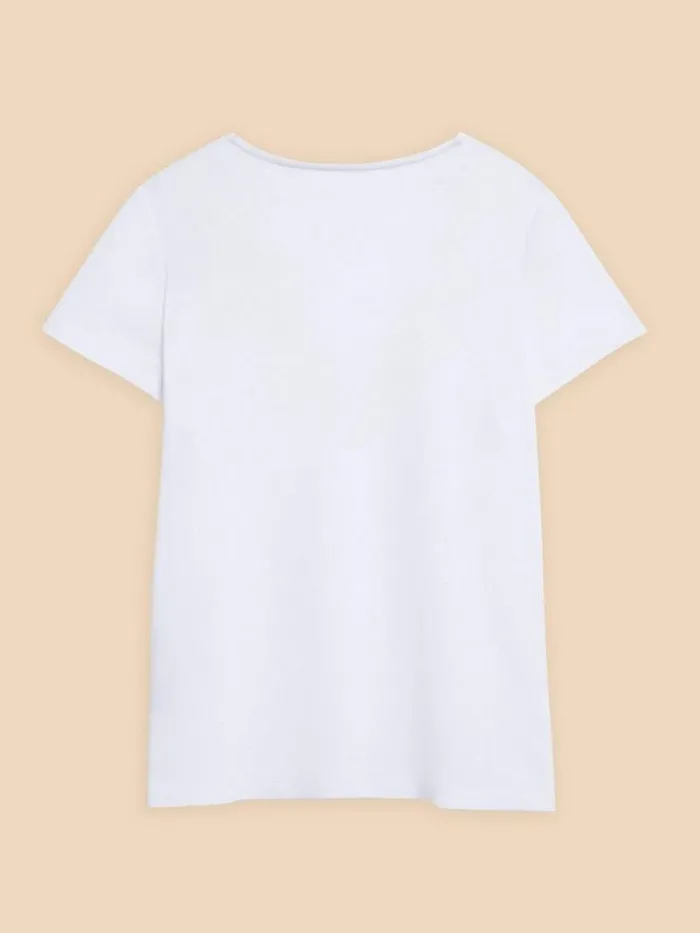 Women Ellie Linen Blend Lace Tee Brilliant White White Stuff Tops and Tees Women Ellie Linen Blend Lace Tee Brilliant White White Stuff Tops and Tees